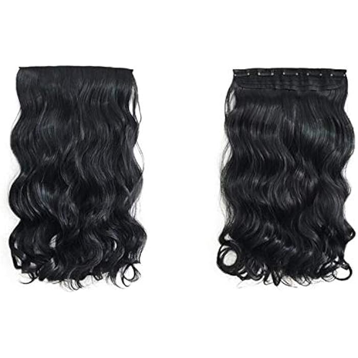 DILLARDS Elegant Fluffy Big Wavy Heat Resistant Synthetic Long Curly Hair Extension Black For Women -H164 - Image 3
